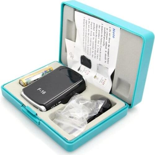 F-16 Hearing Aid Sound Amplifier High Power Pocket Wired Box Protable Mini Ear Stand Amplifier Receiver