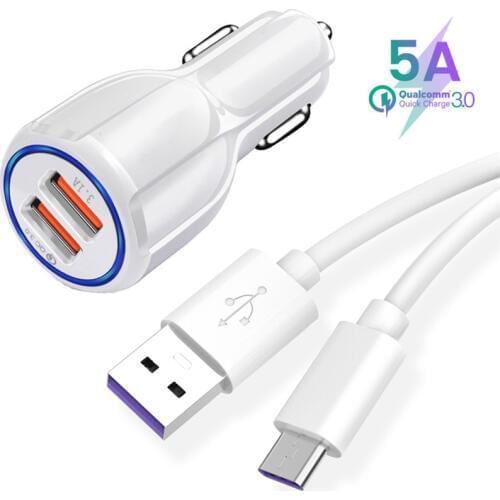 USB Type C Cable 5A Fast Charging Cable For Huawei P30 P20 Pro Lite Mate 30 20 Samsung S10 S9 Plus Quick Charge Car Charger