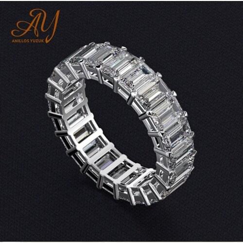 Anillos Yuzuk 100% 925 Sterling Silver Sparkling Luxurious High Carbon Diamond Wedding Ring Party Fine Jewely Anniversary Gift