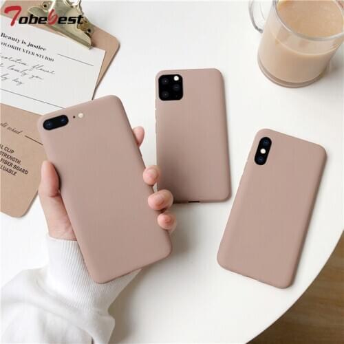 Brown Matte Case For Samsung Galaxy A11 A21 A21S A31 A51 A71 A81 A91 A10 A20 A30 A40 A50 A60 A70 A80 M31 M51 Silicone Cover
