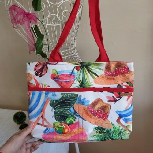 Summer and Bucket Patterned Bag