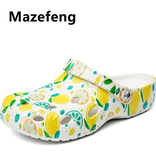 Mazefeng Brand 2021 Sandals for Women Men Breathable Beach Shoes Fashion Garden Clog Aqua Shoes Trekking Wading Size 36-47