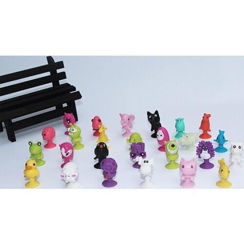 1pcs Mini Sucker Capsule Model Little Cartoon Anime Figures Puppets Suction Toys Animal Cup For Children Action O5C9
