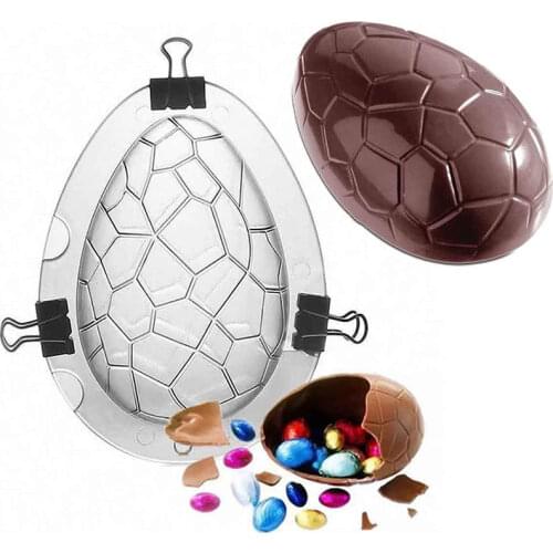 3D Chocolate Egg Mold Kit Easter Egg Fondant Cake DIY Mold Plastic Mould Baking Decorating Tool Hogard