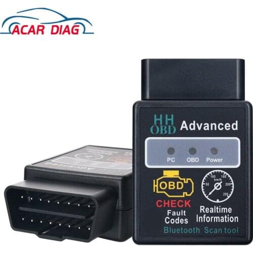 New ELM327 V2.1 Bluetooth-Compatible HH OBD2 ELM 327 Car OBD Android for OBDII Can Bus Check Engine Car Free Shipping