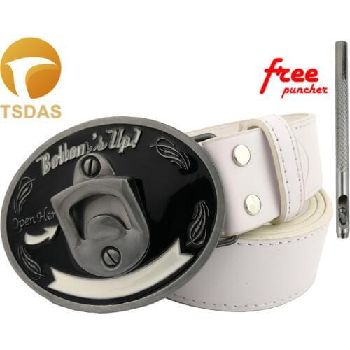 Bottle Opener Belt Buckle Suitable For 4cm Width Snap on Belt Fashion Oval Belt Buckle With Continous Stock
