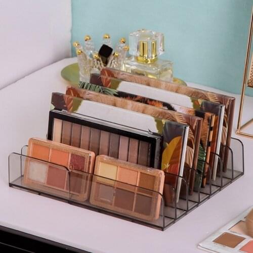 7 Grids Clear Acrylic Eyeshadow Compact Organizer Drawer Organization Divider Makeup Storage Box Transparent Slot Cosmetics Case
