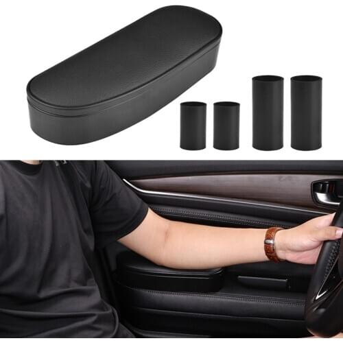 Adjustable Car Elbow Support Bracket Left Hand Armrest Anti-Fatigue Pad Non-slip Mat Storage Box