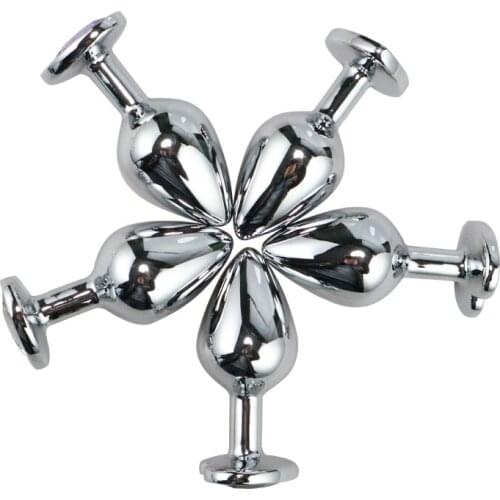 S/M/LAnal Beads Crystal Jewelry Round Butt Plug Stimulator Sex Toys Dildo Stainless Steel Anal Plug For Gay Couple anal plug