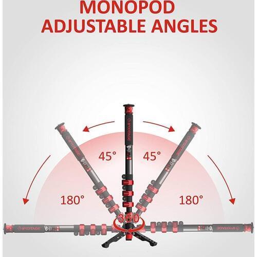 IFOOTAGE cobra 2 C150-II video Monopods with Tripod Stand Compatible for DSLR Cameras and Camcorders