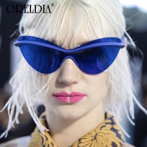 Ultralight TR90 Cat Eye Sunglasses Men Women 2020 Luxury Vintage Unique Frame One Piece Glasses Male Goggle UV400 Gafas De Sol