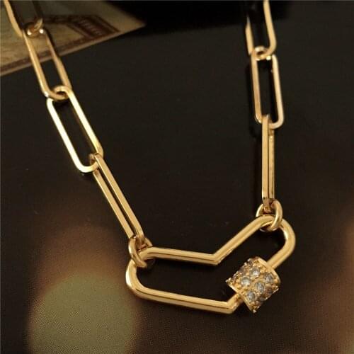 Gothic Baroque Heart Pendant Choker Necklace for Women Wedding Punk Bead Lariat Gold Color Long Chain Necklace Jewelry Gift