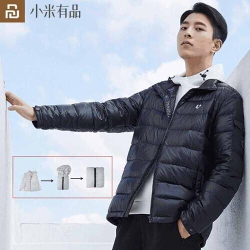 Youpin Down-filled Coat Lock Temperature Lightweight 90% Goose Down Jacket Bright Store up Surface Grade 3 Water Repellent Man