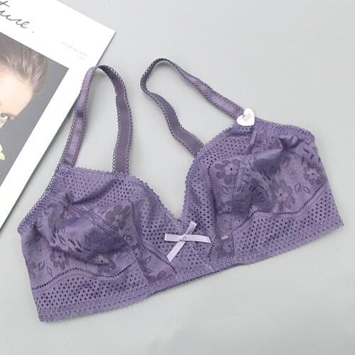 Ultra Thin Bras for Women Lace Bralette Underwire Plus Big Size Bra Top Bh Summer 34 36 38 40 42 44 46 48 50 A B C D E