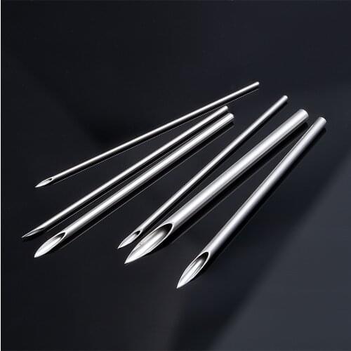 1/2/5Pcs Disposable Sterile Body Piercing Needles Medical Tattoo Needle for Navel Nipple Lip Navel Ring Kit Surgical Steel Tool