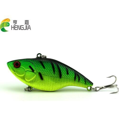 HENGJIA 1pc 7.5cm 14.6g hard ABS plastic game vib fishing lures bass wobbler artificial crank swimbaits pesca fishing tackles