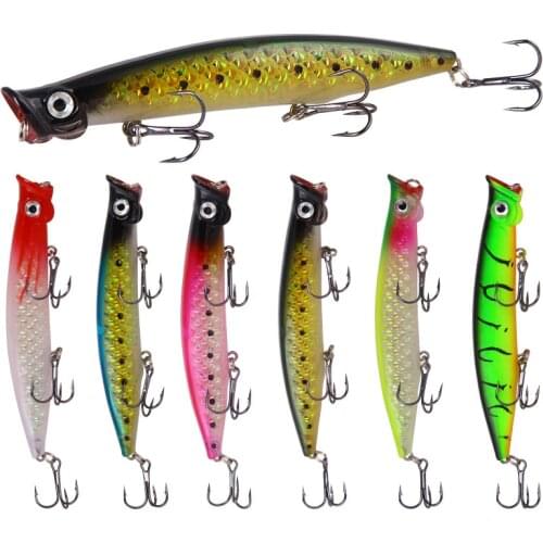 1PCS Fishing Lure Popper Wobbler Jig Hard Bait 110mm 13g Artificial Bait Fishing Sinking Swimbait Carp Pesca Fishing Tackle