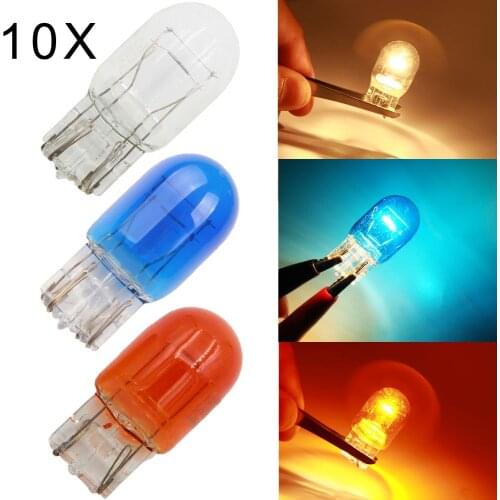 10PCS T20 580 7443 12V W21/5W Durable Warm Bright Bulbs Turning Signal Brake Lights Side Marker Indicators Auto Accessory