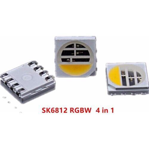 100-1000pcs SK6812(similar WS2812B) RGBW RGB(Nature/Warm/White) 5050 SMD Individually Addressable Digital LED Chip Pixels DC 5V