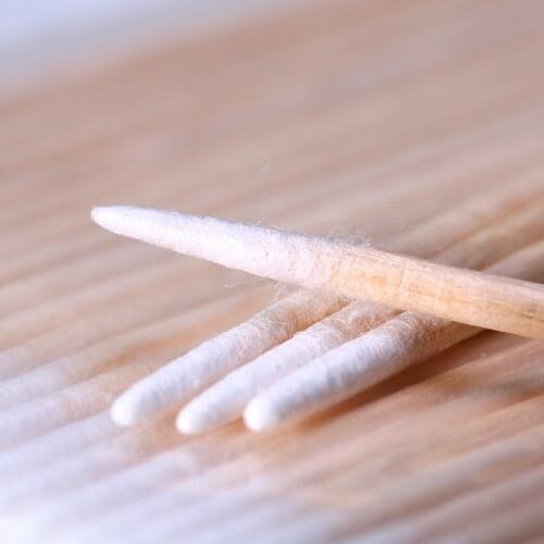 100/300Pcs Wood Cotton Swab Manicure Clean Sticks Buds Tip Wood Cotton Head Swab Manicure Detail Corrector Nail Polish Remover