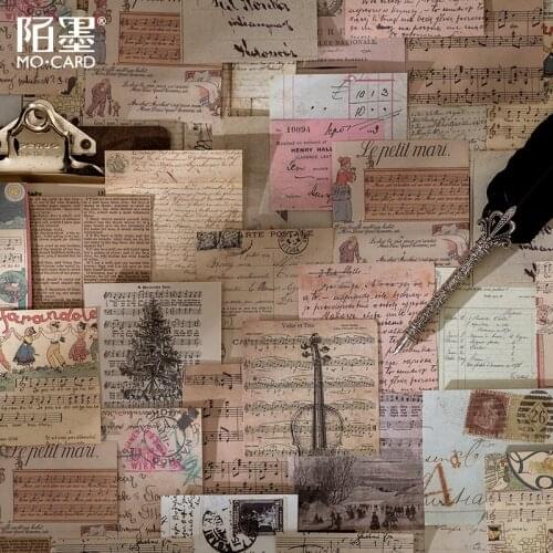 100Sheets/Pack Retro Memory Flower Material Paper Memo Pad Stationery Agenda Planner School Office Supplies Bullet Journal n1031