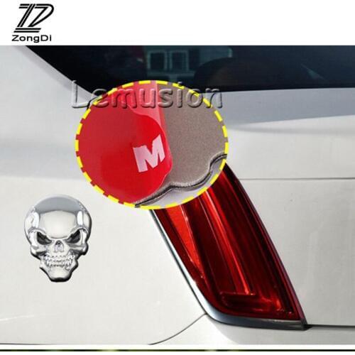1X Car Styling Metal Skull Stickers for Seat Leon Ford Focus 2 3 Fiesta Kuga Ranger Ecosport Chevrolet Cruze Lacetti Aveo 2017