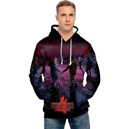2020 Men Hoodie Stranger Things Season 4 Sweatshirt Popular Tv Series Stranger Things 3D Print Autumn Winter Boys/Girls Hoodies