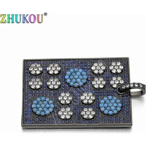 25x38mm Brass Cubic Zirconia Rectangle Links Charms Pendants DIY Jewelry Findings, Mixed Color, Hole: 3mm, Model: VD239