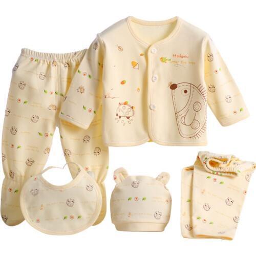 5pcs Newborn Baby Underwear Clothes Burr Armored Cotton Lovely Suit Brand Baby Boy Girl Clothes 100% Cotton Cartoon 0-3M