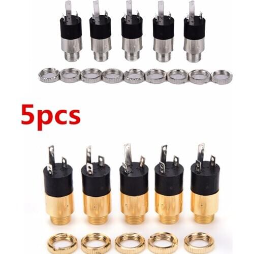 5PCS PJ392 Stereo Female Sockect Jack 3.5 Audio Headphone Connector 3.5mm Stereo Headphone Audio Video Jack Socket Plug