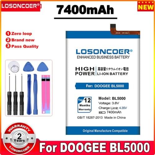 LOSONCOER 6900mAh Bl5000 Battery for Doogee Bl5000 Phone Batteries Free Tools