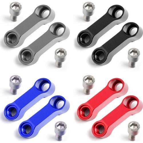 Areyourshop Motorcycle UNIVERSAL Mirror Risers Extenders Adapter For Honda CB1300SF CB750 CB400 Motorbike Handlebar Parts
