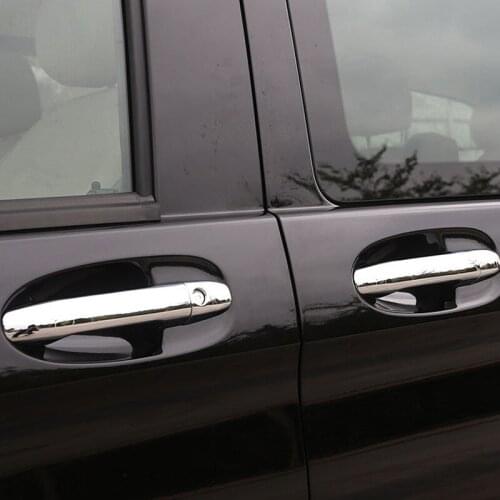 Car Styling 8PCS ABS Chromed Exterior Door Handle Cover Trim For Mercedes-Benz Vito W447 2014 2015 2016 2017 2018