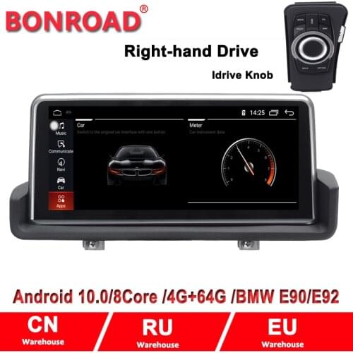 Right-Hand Driver) 10.25"4G+64G 2din Android 10 Auto Radio Car GPS for E90 E91 E92 E93 Multimedia Player Idrive BT Wifi Carplay