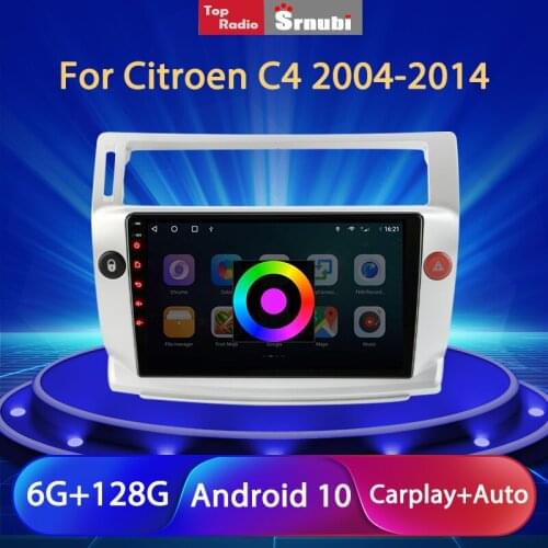 Srnubi Android 10 Carplay Auto Car Radio For Citroen C4 C-Triomphe C-Quatre 2004-2009 Multimedia Player Navigation GPS 2 Din DVD