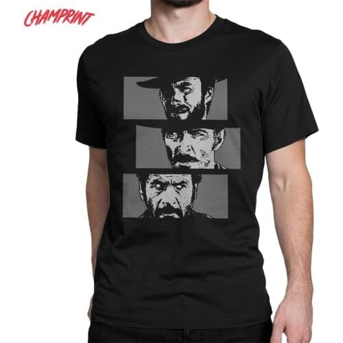 Blondie Angel Eyes Tuco The Good The Bad And Ugly T Shirt Mens Pure Cotton T-Shirts Cowboy Tee Shirt Clothes New Arrival