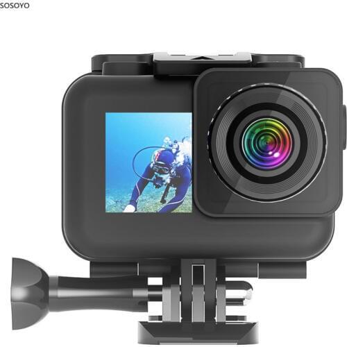 Black gold steel waterproof Case 61 M Underwater Diving Protective Housing Shell For DJI Osmo Action Sports Camera Accessories