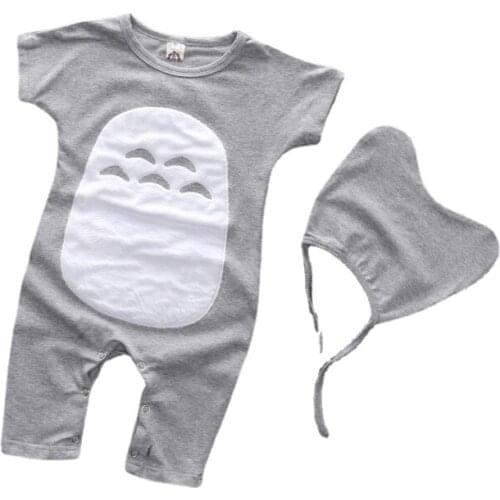 Cool Childrens Summer Baby Romper Baby Romper Baby Chinchilla One-piece Hooded Romper Cosplay Two-piece Suit