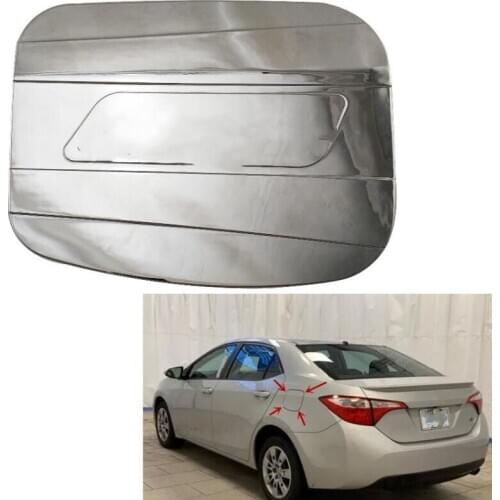 ABS Chrome Car fuel tank cover for Eleventh-generation for Toyota E170 ALTIS Corolla (North America) 2014-2017 TANK COVER