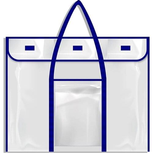 HOT-Large Bulletin Board Poster Storage Bag Teaching Material Art Portfolio Container for Classroom Organization