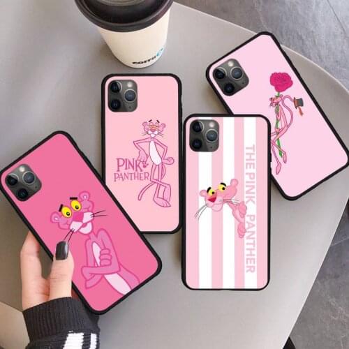 Cute cartoon pink panther Phone Case for iPhone 11 12 pro XS MAX 8 7 6 6S Plus X 5S SE 2020 XR