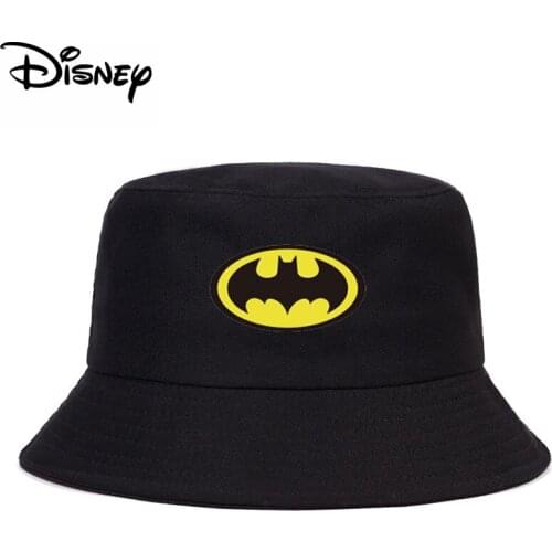 Disney Marvel Batman print fisherman hat men and women outdoor hip-hop foldable fisherman hat leisure travel Panama bucket hat
