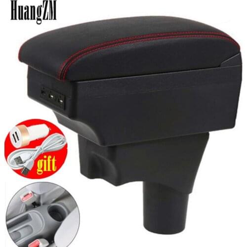 For Nissan Sunny/Versa armrest box PU Leather central Store content box cup holder car-styling accessories parts 2011-2016