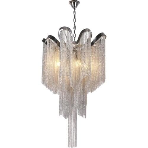 Nordic Tassel Chain Pendant Light for Home luces led decoracion Silver Fringed hanging pendant lamp light fixtures