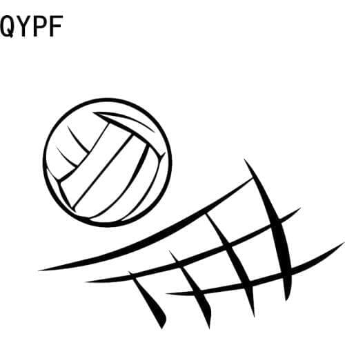 QYPF 13.5*10.2CM Beach Volleyball Decor Car Sticker Silhouette Accessories Vinyl C16-1421