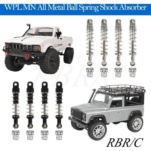 RBR/C WPL C24-1 MN99 HS Model RC Remote Control Car Parts Metal Ball Head Spring Shock Absorber DIY Upgrade Fitting Accessory