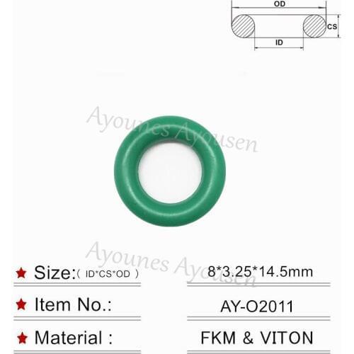 Free shipping 100pieces rubber oring seal 8*3.25mm for nissan car fuel injector repair kits (AY-O2011)