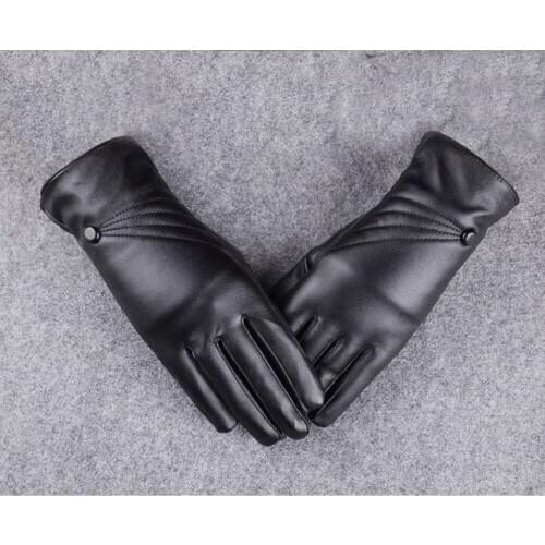 Luxurious Womens Gloves Leather Winter mittens Super Warm Fingerless Gloves Cashmere handschoenen guantes invierno mujer L916