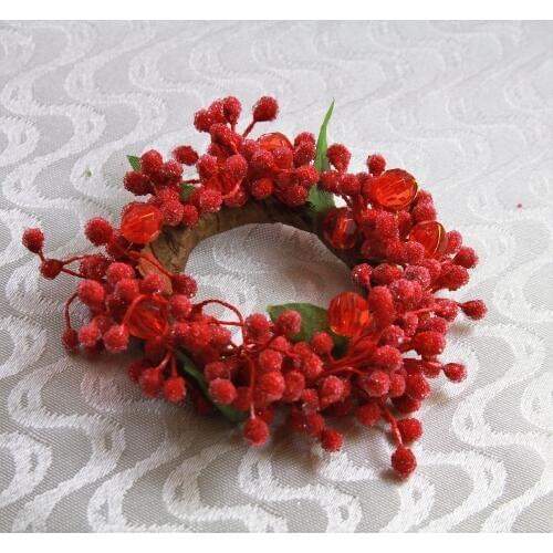 Christmas napkin rings free shipping, pearl flower napkin ring, wedding decoration napkin holder