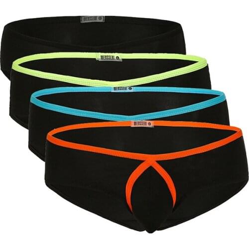 4Pcs/Lot Men Underwear Boxer U Convex Breathable Ice Silk Penis Pouch Slip Homme Sexy Cuecas Gay Men Small Boxer Bikini